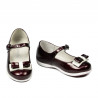 Scarpe per bambini piccoli 51c vernice bordeaux+bianco