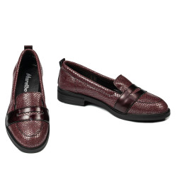 Scarpe casual/eleganti donna 6037 bordeaux perlato combinato