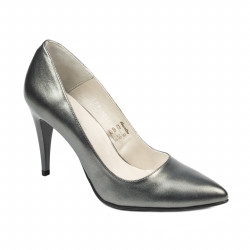 Scarpe eleganti donna 1246 grigio metallizzato