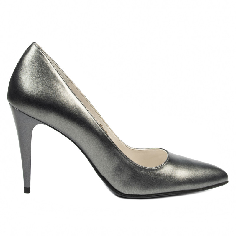 Scarpe eleganti donna 1246 grigio metallizzato