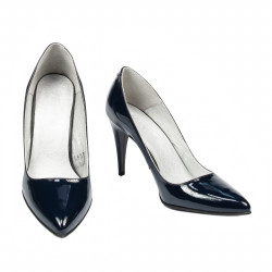 Scarpe eleganti donna 1246 vernice indigo