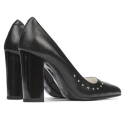 Scarpe eleganti donna 1275 nero satinato