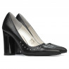 Scarpe eleganti donna 1275 nero satinato