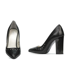 Scarpe eleganti donna 1275 nero satinato