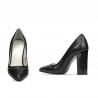 Scarpe eleganti donna 1275 nero satinato