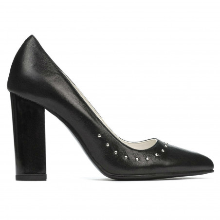Scarpe eleganti donna 1275 nero satinato