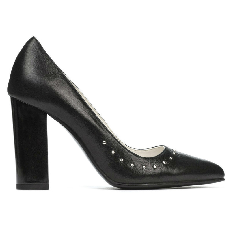 Scarpe eleganti donna 1275 nero satinato