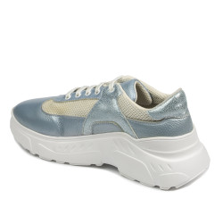 Scarpe sportive donna 6015 blu perla combinato