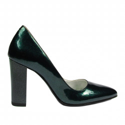 Scarpe eleganti da donna 1261 vernice verde perlato