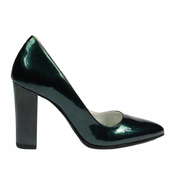 Scarpe eleganti da donna 1261 vernice verde perlato