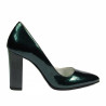 Scarpe eleganti da donna 1261 vernice verde perlato