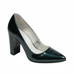 Scarpe eleganti da donna 1261 vernice verde perlato