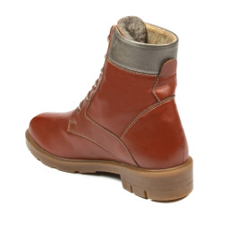 Stivaletti donna 3316 marrone combinato