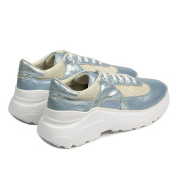 Scarpe sportive donna 6015 blu perla combinato
