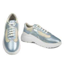 Scarpe sportive donna 6015 blu perla combinato