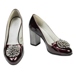 Scarpe eleganti donna 1272 vernice bordeaux