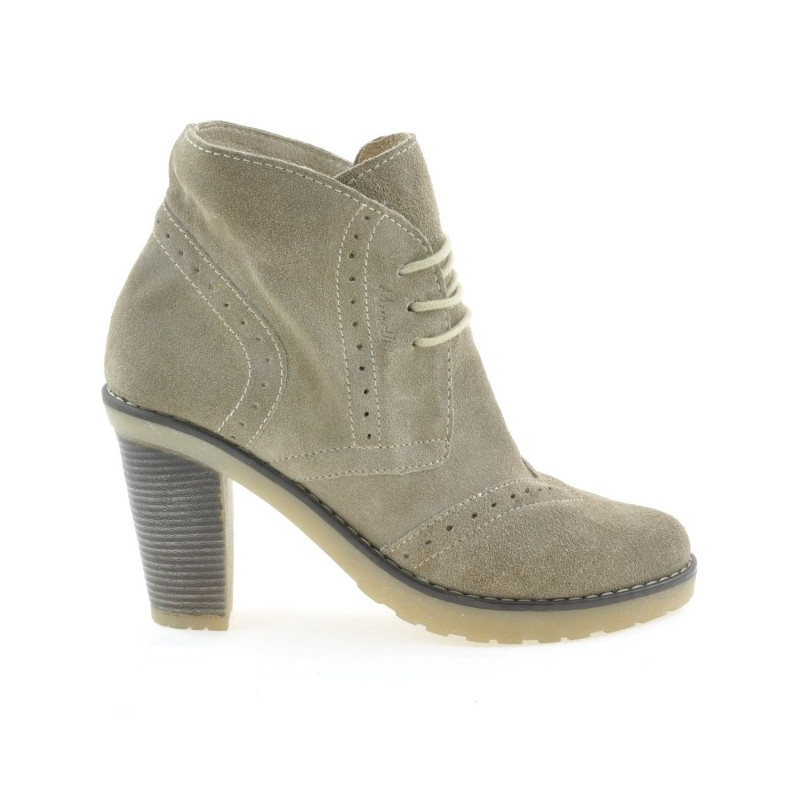 Stivaletti donna 3230 sabbia velluto