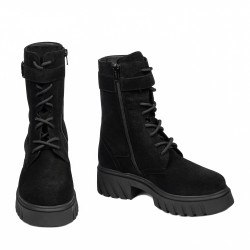Stivaletti donna 3401 nabuk nero