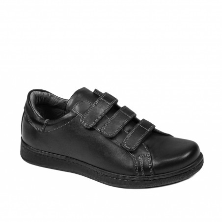 Scarpe sportive adolescenti 369sc nero velcro