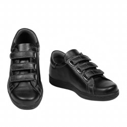 Scarpe sportive adolescenti 369sc nero velcro