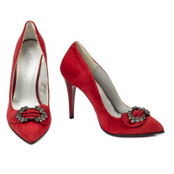 Scarpe eleganti donna 1279 rosso antilope