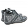 Stivaletti bambini 3213 vernice nera+grigio