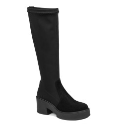 Stivali donna 3404 bufalo nero combinato