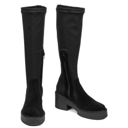 Stivali donna 3404 bufalo nero combinato