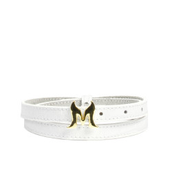 Cintura da donna 42cm coccodrillo bianco
