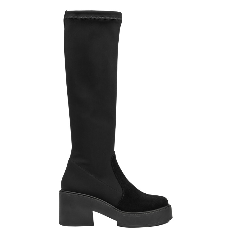 Stivali donna 3404 bufalo nero combinato