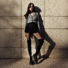 Stivali donna 3405 bufallo nero combinato lifestyle