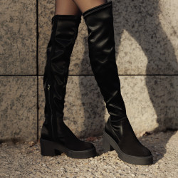 Stivali donna 3405 bufallo nero combinato lifestyle