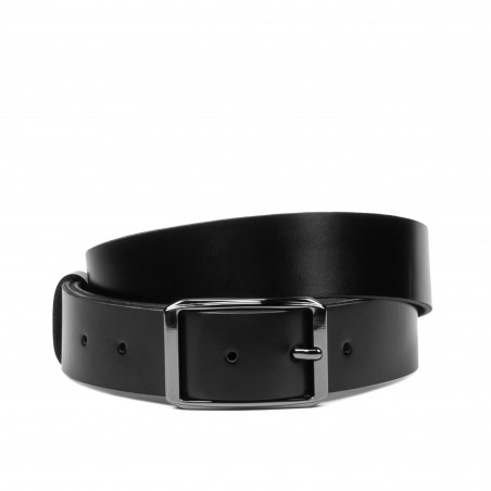 Cintura uomo 75b nero lucido