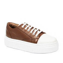 Sneakers da donna 6083 marrone combinato