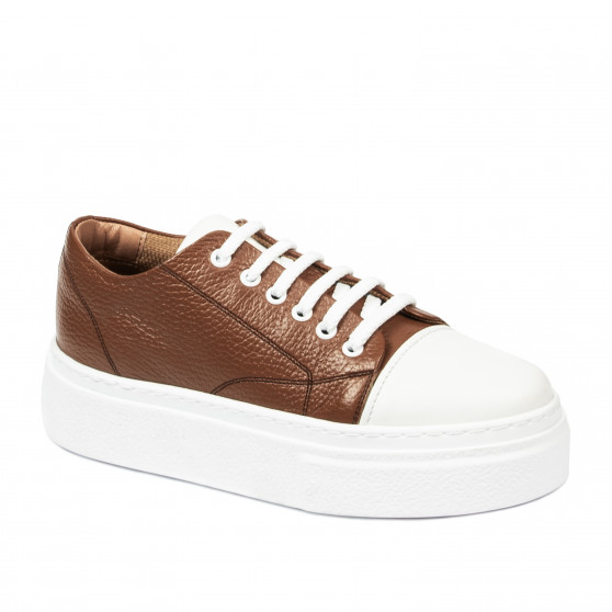 Sneakers da donna 6083 marrone combinato