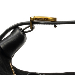 Borsa da donna a mano 037g camoscio nero