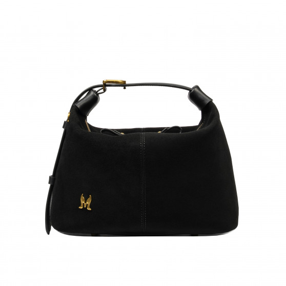 Borsa da donna a mano 037g camoscio nero