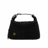 Borsa da donna a mano 037g camoscio nero