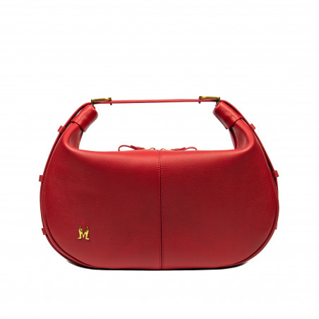 Borsa donna a mano 038g rosso caviale