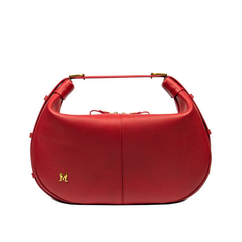 Borsa donna a mano 038g rosso caviale