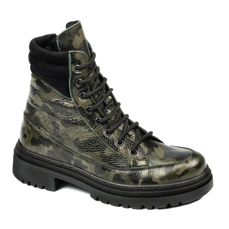 Stivaletti donna 3362 kaki camuflage