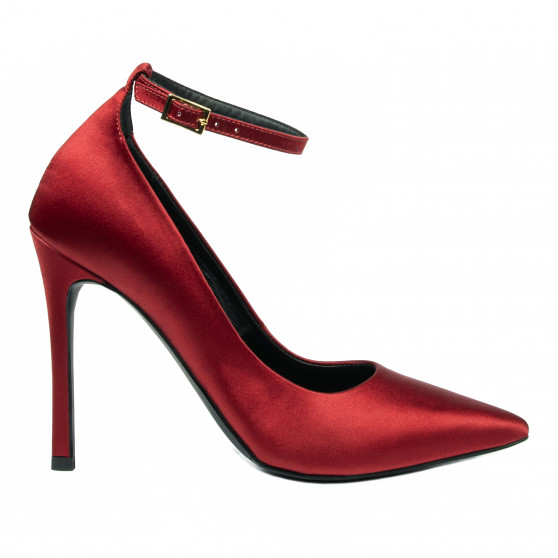 Scarpe eleganti donna 1311 satin rosso