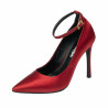 Scarpe eleganti donna 1311 satin rosso