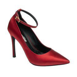 Scarpe eleganti donna 1311 satin rosso