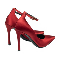 Scarpe eleganti donna 1311 satin rosso