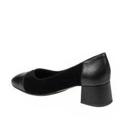 Scarpe eleganti donna 1332 nero velluto combinato
