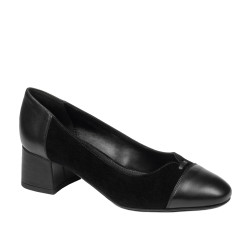 Scarpe eleganti donna 1332 nero velluto combinato