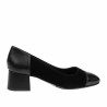 Scarpe eleganti donna 1332 nero velluto combinato