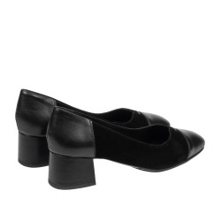 Scarpe eleganti donna 1332 nero velluto combinato