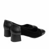 Scarpe eleganti donna 1332 nero velluto combinato